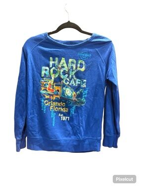 Hard Rock Cafe Kids Royal Blue Orlando Graphic Sweatshirt
